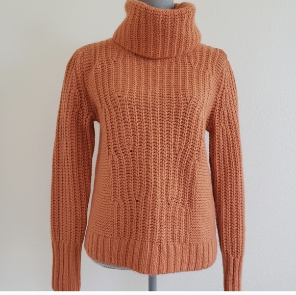 Orange Banana Republic Italian Yarn wool, alpaca, acrylic sweater small - Picture 12 of 14